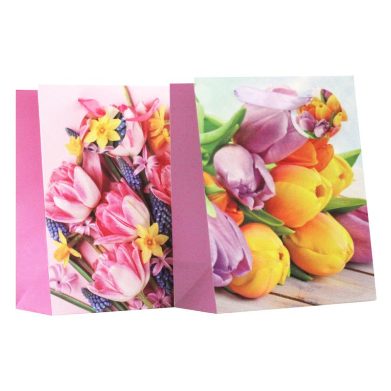 Geschenktragtasche Ostern Blumen 23x18x10cm